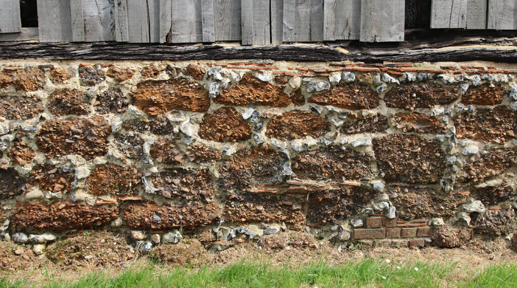 The foundations of Harmondsworth Great Barn (photo: Ruth Siddall).